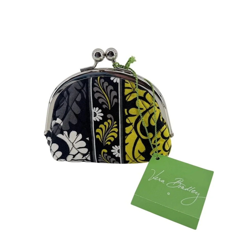 Vera Bradley Baroque‎ Quilted Handbag & NWT Double Kiss Coin Purse Set